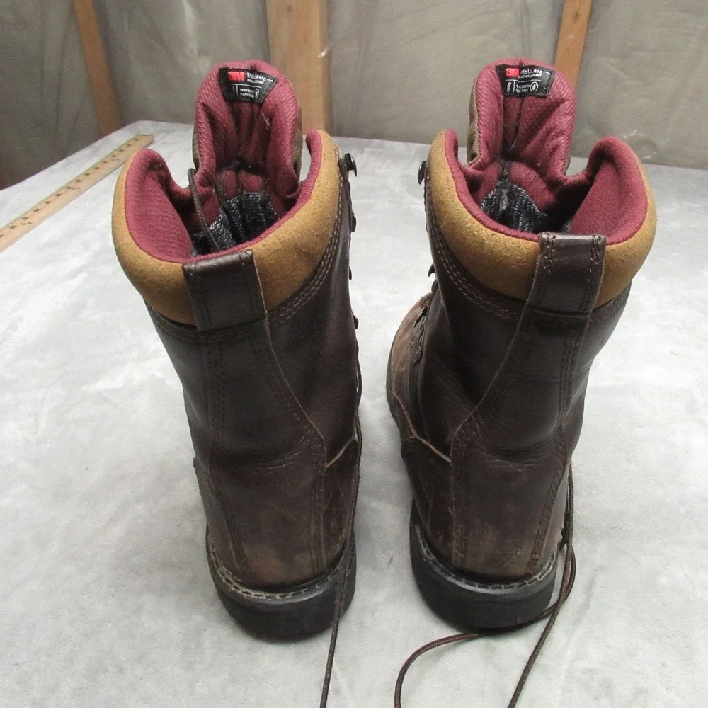Cabelas Mens 9 EE Hunting Boots Brown Gore Tex Leather Waterfowl Work Iron Ridge